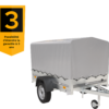 750 kg Anhänger 200 x 125 mit Domdeckel und Überrollbügel Garden Trailer 201 KIPP