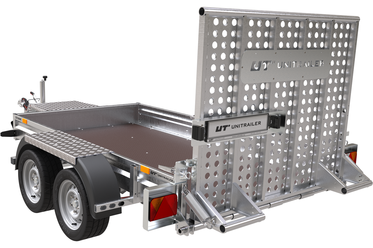 Bauanhänger zum Transport eines Minibaggers – UNITRAILER STARK 3 260