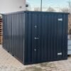 Container MC3, lackiert RAL 7021 Schwarzgrau, H 2090 x B 2142 x T 2950 mm, Tür stirnseitig einflügelig